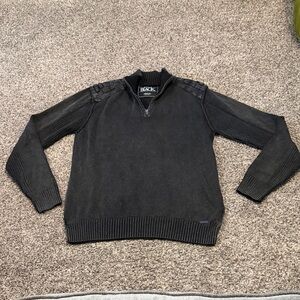 Buckle Black Men's Black Slim Fit 1/4 Zip Sweater Size XL